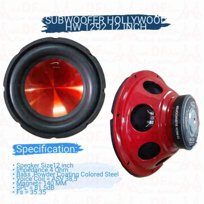 Subwoofer Hollywood Hw 1292 12Inch Double Coil