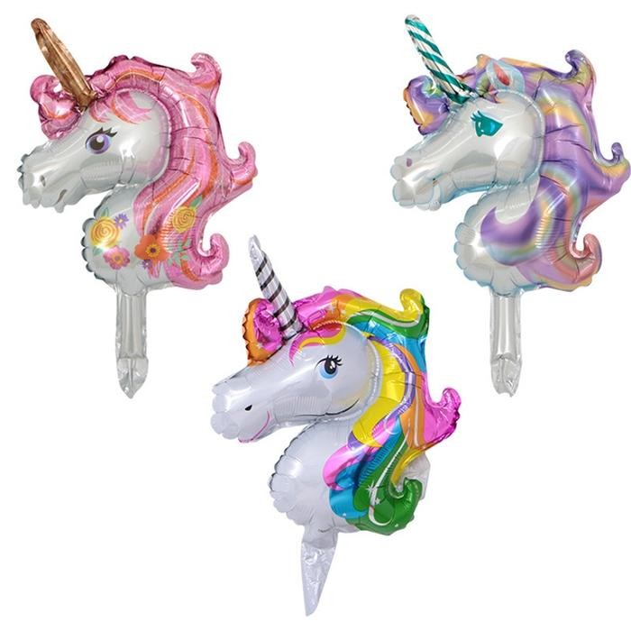 mhho- Balonasia Set Unicorn Ungu Lengkap Balon Ungu Biru Pink