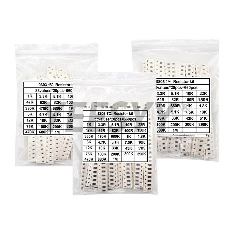IMPORT 200pcs 660pcs 720pcs 4000pcs 0402 0603 0805 1206 1210 2512 smd resistor kit assorted kit 10k