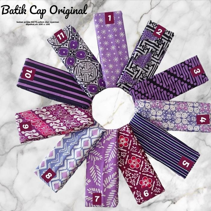Kain Batik Cap Handmade Serian Ungu Putih - Ungu Hitam - Ungu Pink (9)