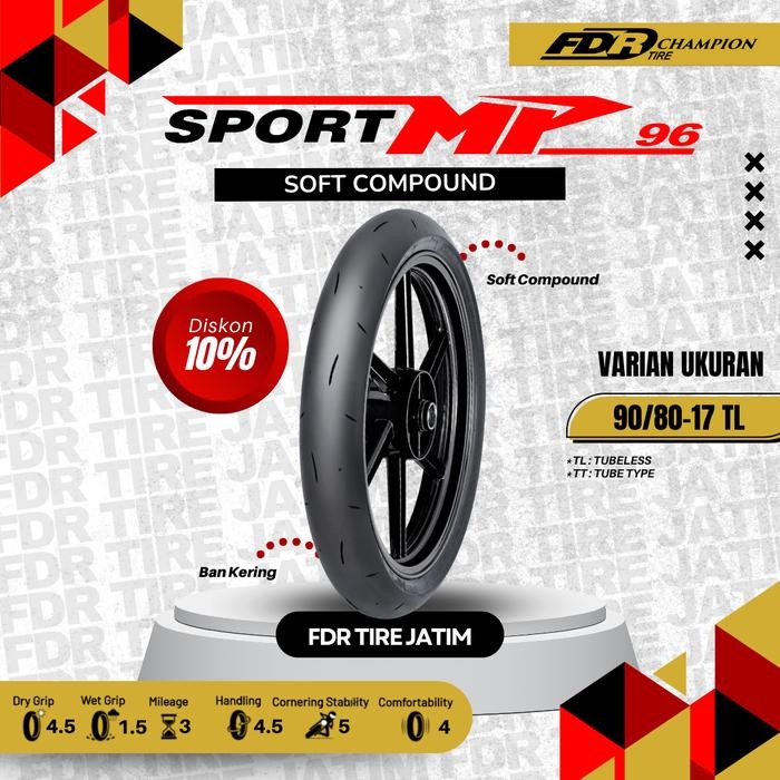 FDR TL SPORT MP-96 90/80 - 17 Ban Motor Ring 17 - Tubeless