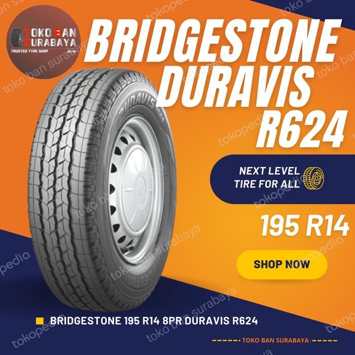 Ban BRIDGESTONE 195R14 195_R14 195/14 195 R14 8PR DURAVIS R624