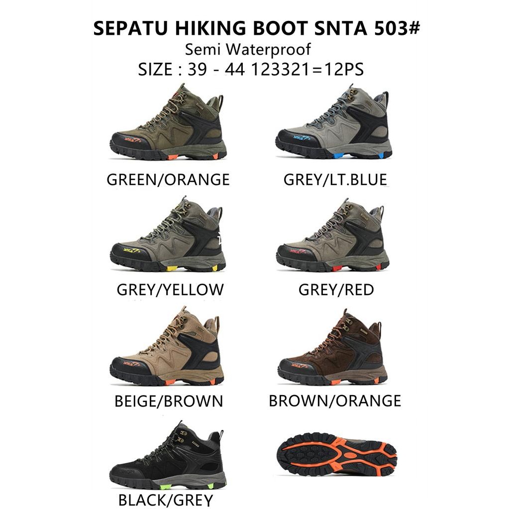 Sepatu Gunung SNTA 496 Boot Hiking / Trekking / Outdoor