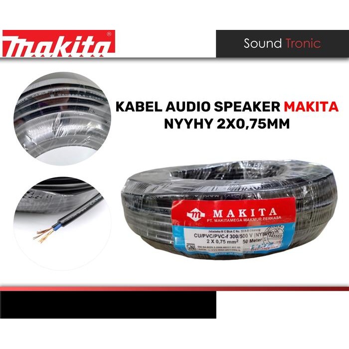 Kabel Audio Speaker 2X0,75 Nyyhy Makita Speaker Audio 2X0.75 50Meter