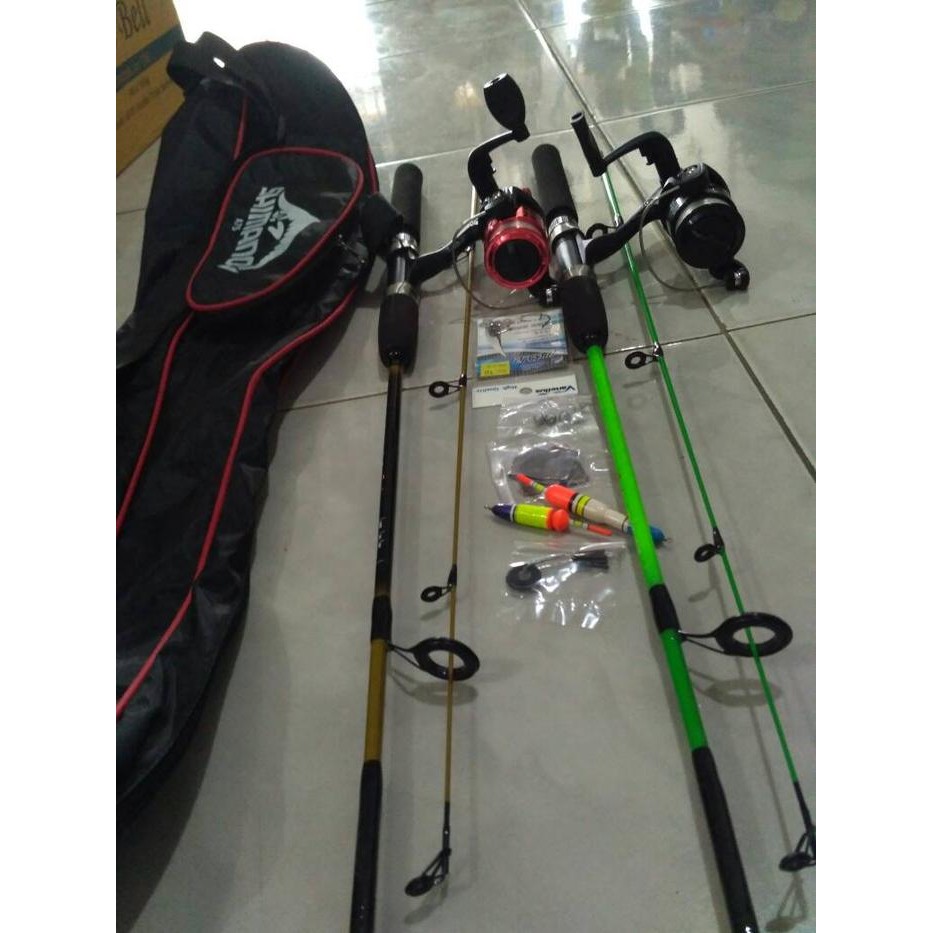 Pancing Set paket 5 (2 joran patah 2 & 2 reel)