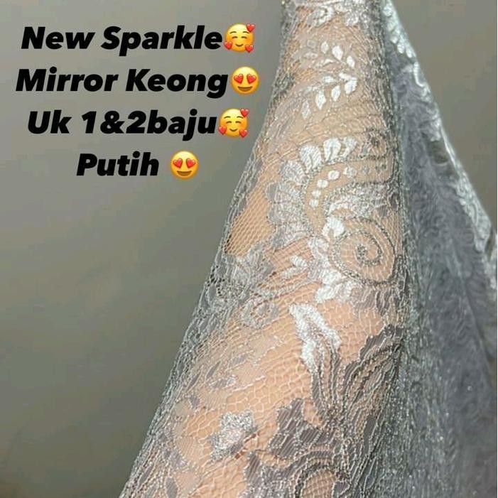 ASLI kain kebaya Bali brokat metalik sparkle mirror motif keong terbaru READY STOCK
