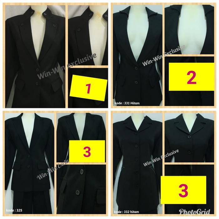 ORIGINAL setelan blazer kerja kantor wanita warna biru dongker pemda PNS READY STOCK