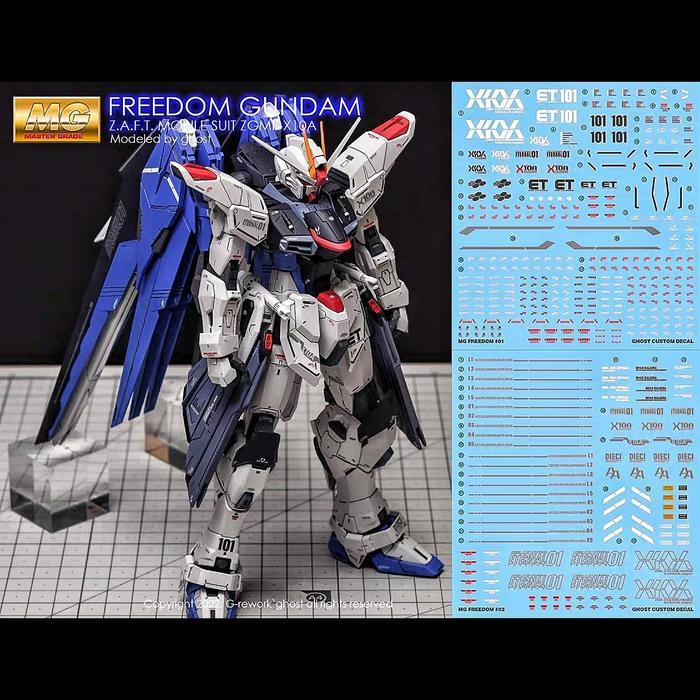 MG FREEDOM GUNDAM 2.0 WATER DECAL GHOST CUSTOM DECAL