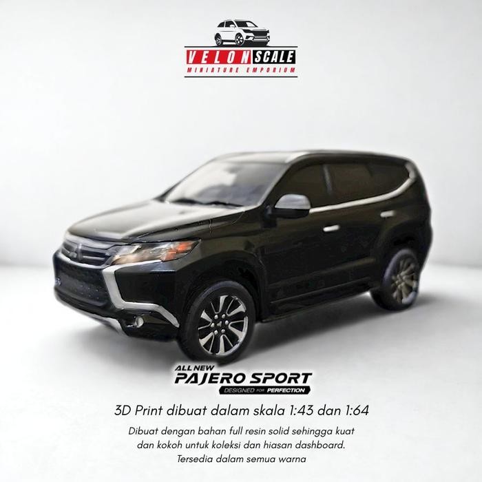 VelonScale Diecast Miniatur 3D Print Mitsubishi Pajero Sport 2017 Skala 1:43 Bisa Full Custom Warna