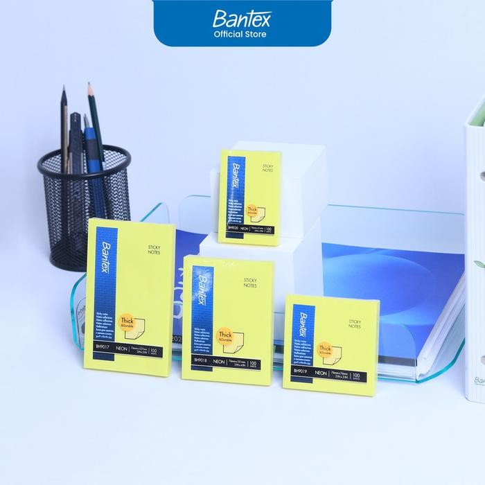 Bantex Memo Tempel / Sticky Note Polos Tebal dan Tahan Lama BH90XX Stationery