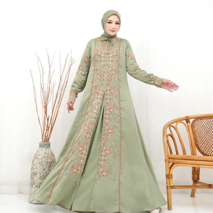 k4un- Rita Wd 275 / Gamis Bordir Gamis Alnams Silk/Gamis Bordir Payet Cantik Mewah Dan