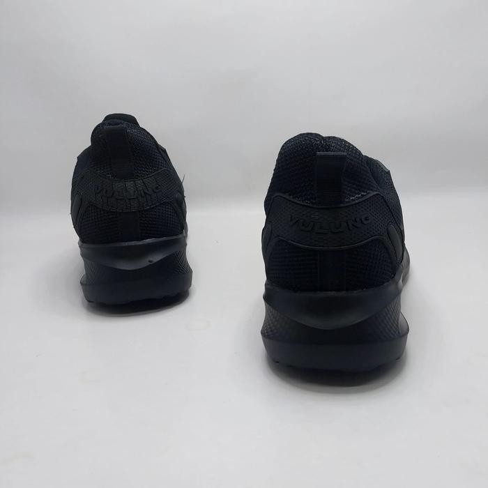 muna sepatu sneakers pria wanita warna hitam sepatu sekolah cewek cowok hitam polos tali sepatu