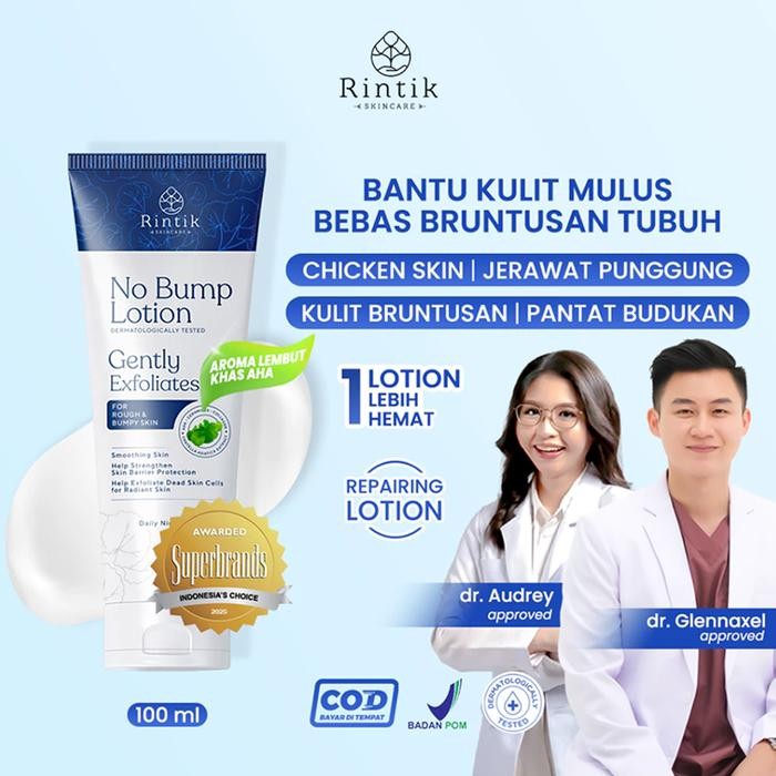 PROMO! Rintik No Bump Lotion (Lotion Tubuh Kulit Bruntusan, Chicken Skin, Jerawat Badan, Pantat