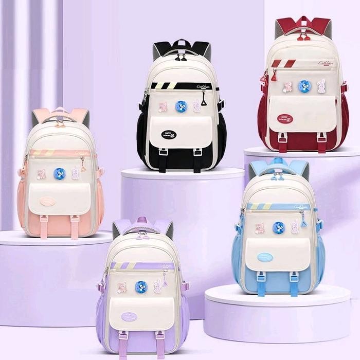 Cathleen - Tas Sekolah Model Kulkas Laki Laki Perempuan/Ransel Anak Sekolah Cewek Cowok Sd Smp Sma