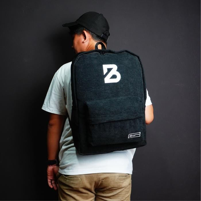 Bazzpack Forze Tas Ransel Bagpack Bahan Corduroy Kantong Gendong Pria Wanita Backpack Sekolah