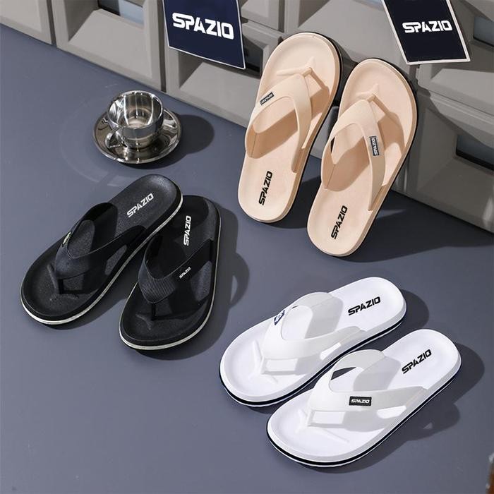 Super Sandal Jepit Pria Import Japit Karet Rubber Sendal Cowok Premium Berkualitas Kasual G H SPAZIO