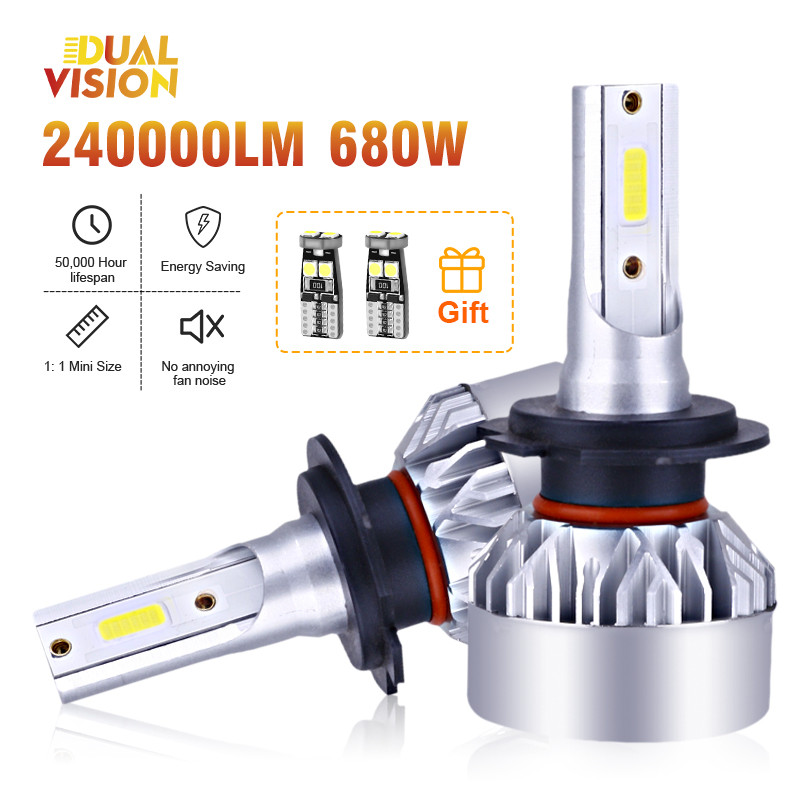 680W 240000LM H4 H7 Led Car Headlight Canbus 4300K 5000K 6000K 8000K
