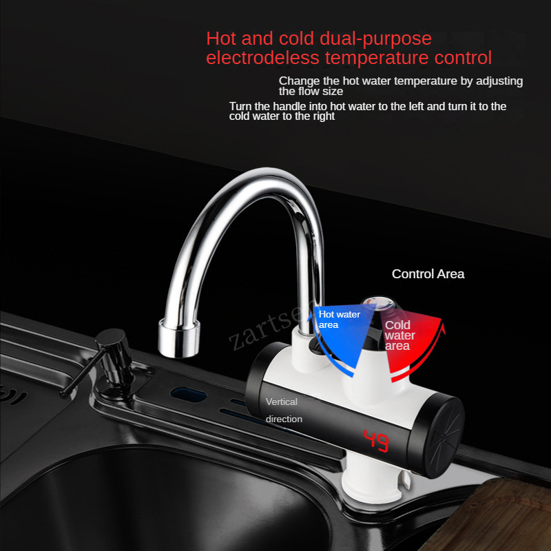 Electric Kitchen Water Heater Tap Instant Hot Water Faucet Heater Cold Heating Faucet Tankless Insta