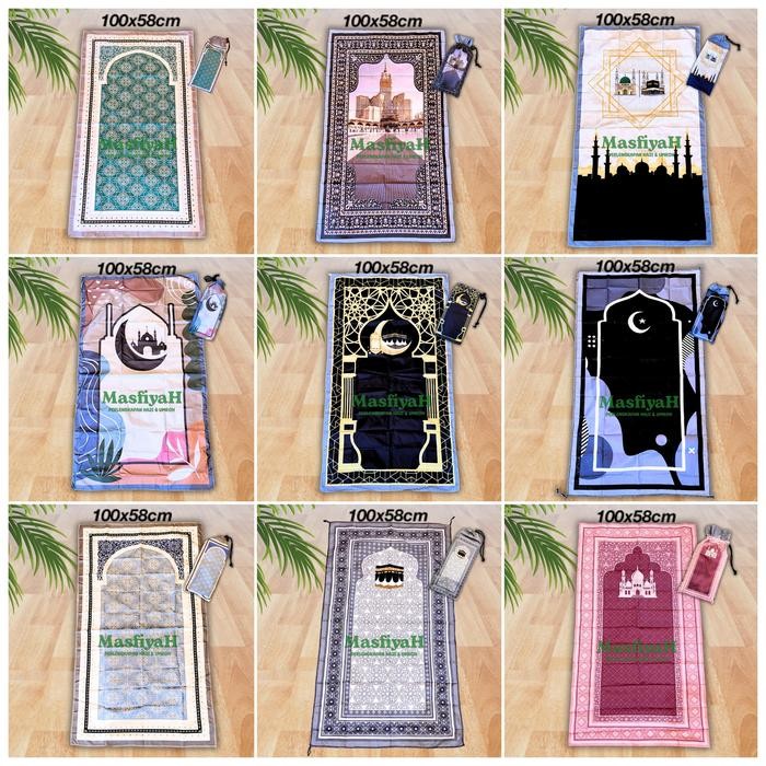 JUAL (1 KODI) Sajadah Pocket Sajadah Travel Sajadah motif Sajadah Kiswah Sajadah Ka'bah Sajadah