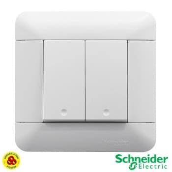 SAKELAR 2GANG 1WAY E8132L1_WE ARCATO SCHNEIDER ELECTRIC