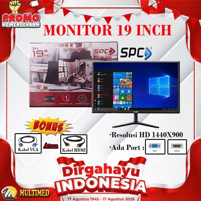 b3sm- Monitor Layar Led 19" Inch Widescreen Spc Baru
