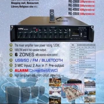 Menarik Amplifier Vpk Pas 120 Use Ampli Vpk 120Use 6Zones 120Watt Terlariss 