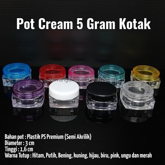 40qv- Pot Cream 5 Gram Kotak / Pot Jar 5Gram / Pot Cream 5Gr Kotak Isi 100 Pcs
