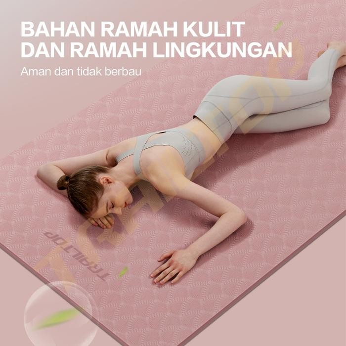 MATRAS YOGA PREMIUM TPE YOGA MAT ANTI SLIP MATRAS OLAHRAGA TEBAL 6/8 MM