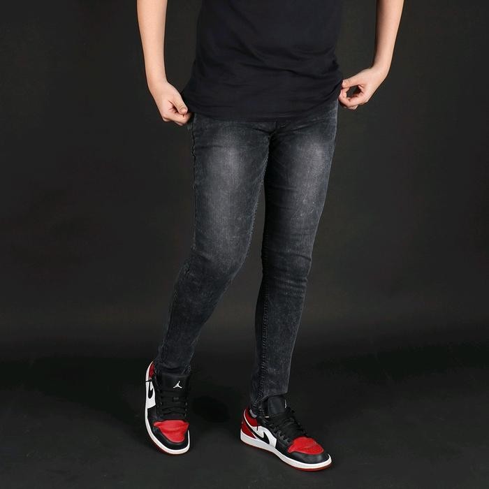 ftxr- North Denim Celana Jeans Denim Panjang Pria Strech - Black Monsta