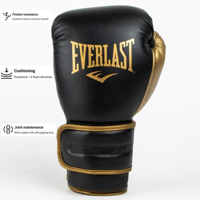 Boxing Gloves Premium Everlast Powerlock Sarung Tinju Bela Diri Ufc Muaythai Mma Olahraga Promo 