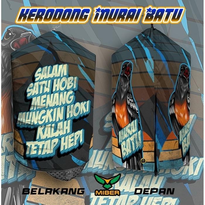 DISKON Kerodong Krodong Murai Full Print Bahan Jersey Motif Gambar Murai Sasaho V1 Krodong Full