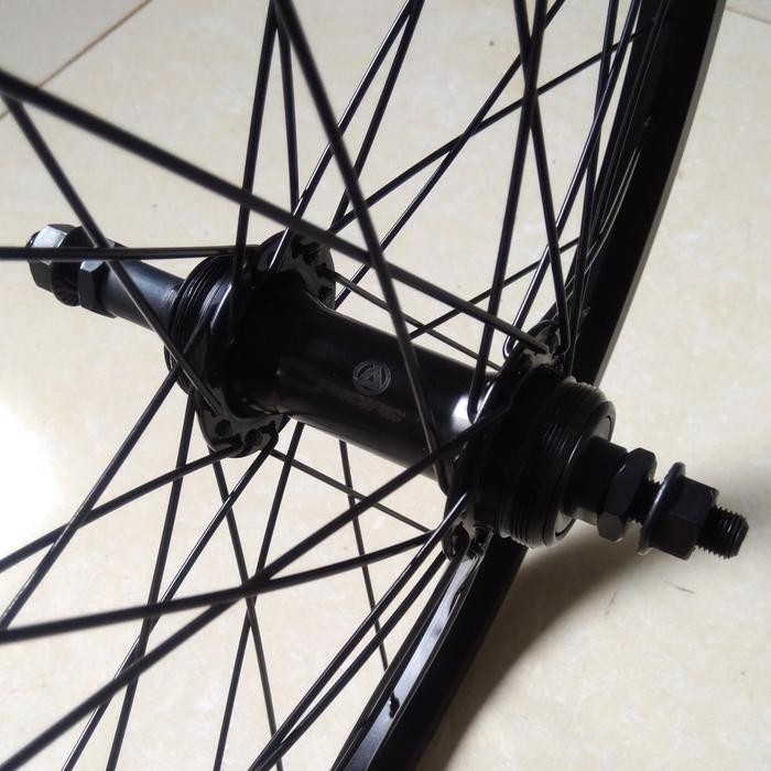 1 PCS VELG RIMS JARI JARI HUB SEPEDA 20 INCHI HITAM SELI BMX MINION