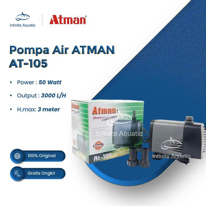 Pompa Air Atman AT-105 AT105 Pompa Celup Aquarium Kolam dan Hidroponik