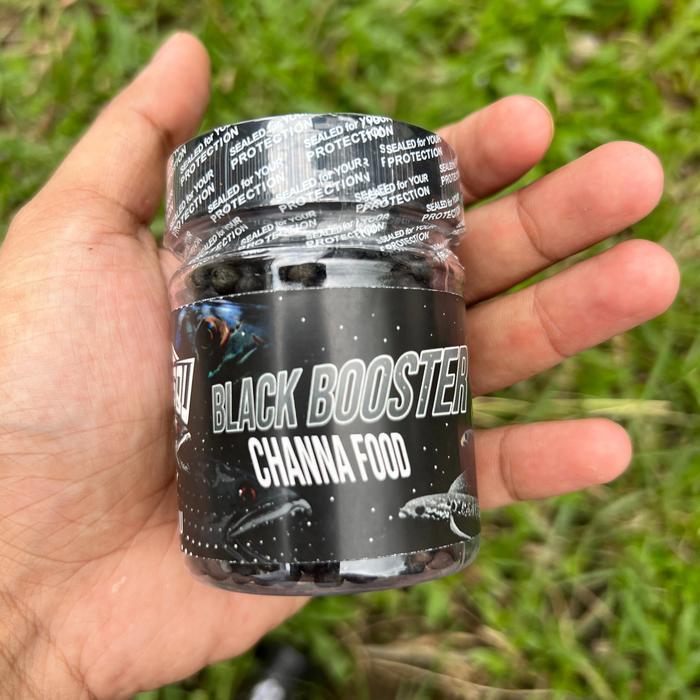 PELET BLACK & RED BOOSTER UNTUK CABUNG BUNGA WARNA CHANNA UKURAN 3 Mili 50gr