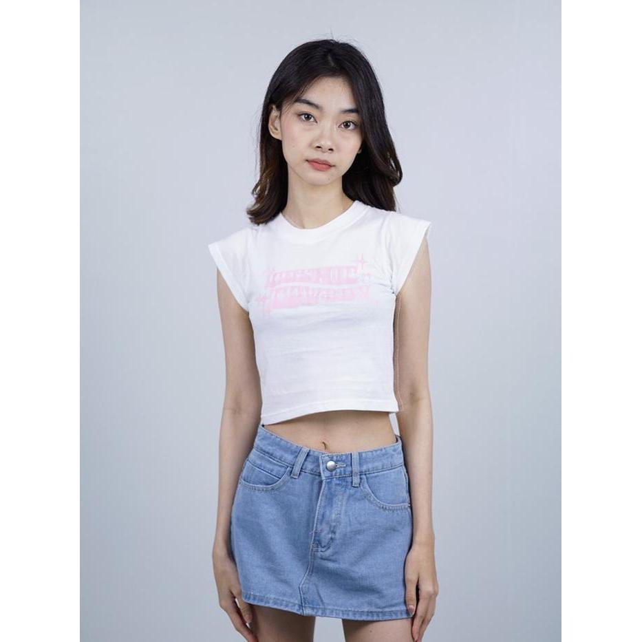 Premium Crop Top Cosmic Cowboy Baju Wanita Atasan Original