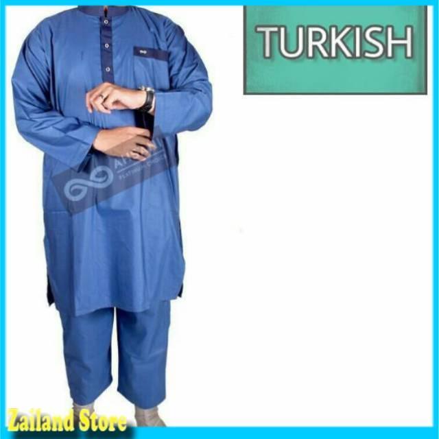 Baju Gamis pria Murah STELAN GAMIS dan CELANA AHSANI Model Turkish