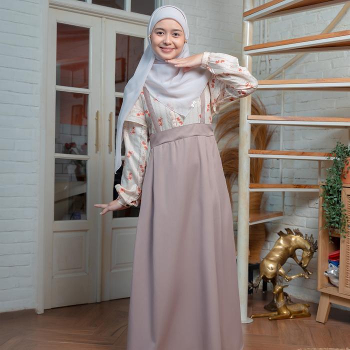 JILBRAVE Misty Overall Gamis Motif TENCEL - CREAM BROWN, L