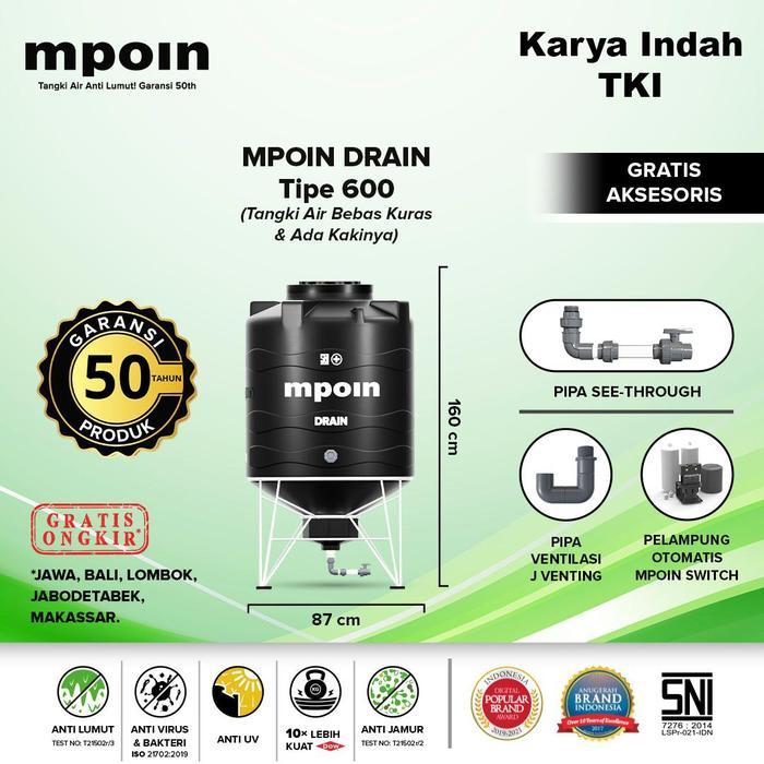 TOREN AIR KAKI MPOIN D600 550L DRAIN WATER TANK TOREN TANDON 550 L