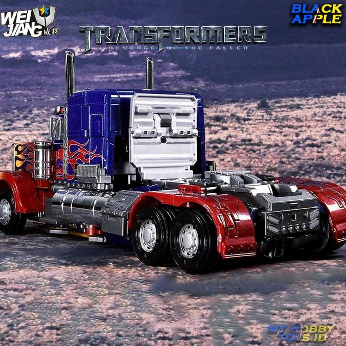 100% Asli Weijiang Figure Robot Transformers Optimus Prime Besar