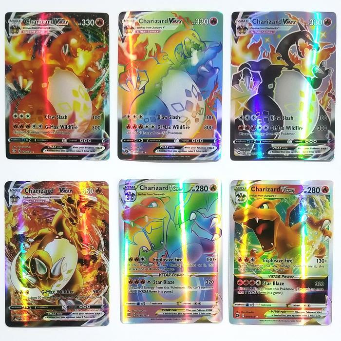 Best Seller Kartu Pokemon Charizard Vmax Vstar Hologram Foil Shiny Exclusif Import Premium