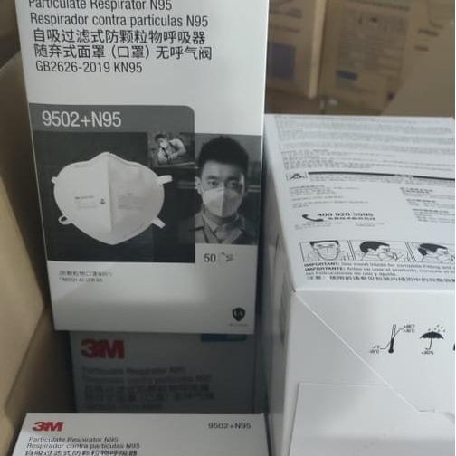 MASKER N95 3M 9502+ PER BOX ISI 50 ORIGINAL
