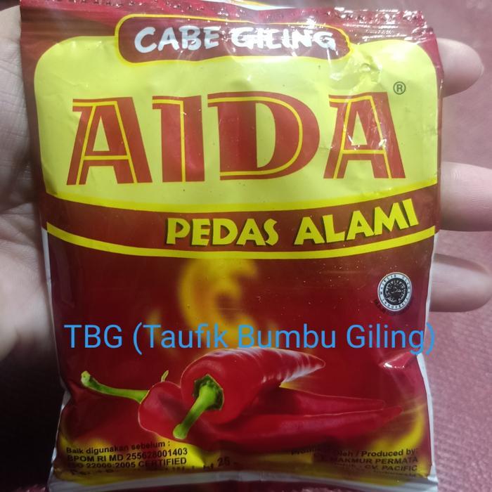 cabe bubuk / cabe giling AIDA 25gr - 1 renteng