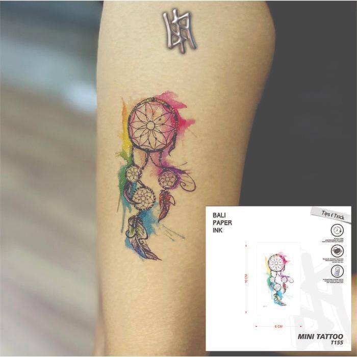 Tato Dream Catcher Mini T155 Temporarry Stiker Tato By Bali Paper Ink Temporary