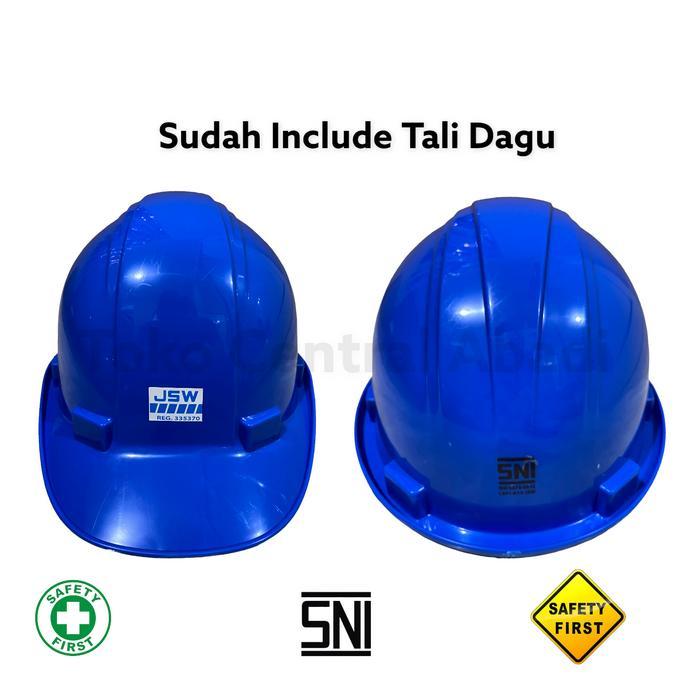 Helm Proyek / Helm Bangunan / Helm Proyek / Helm Warna Biru tali