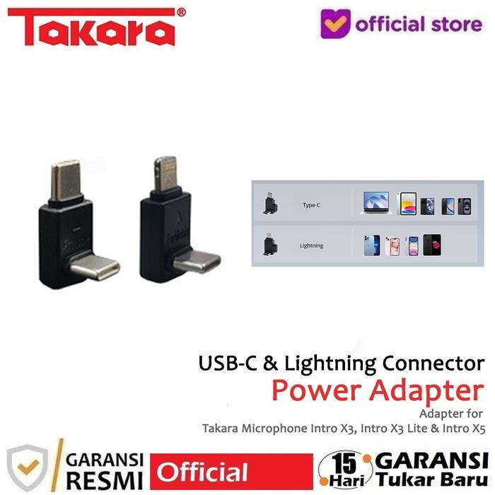 DISKON Takara USB Type-C & Lightning Connector for Microphone Takara Intro x3, Intro X3 Lite & Intro
