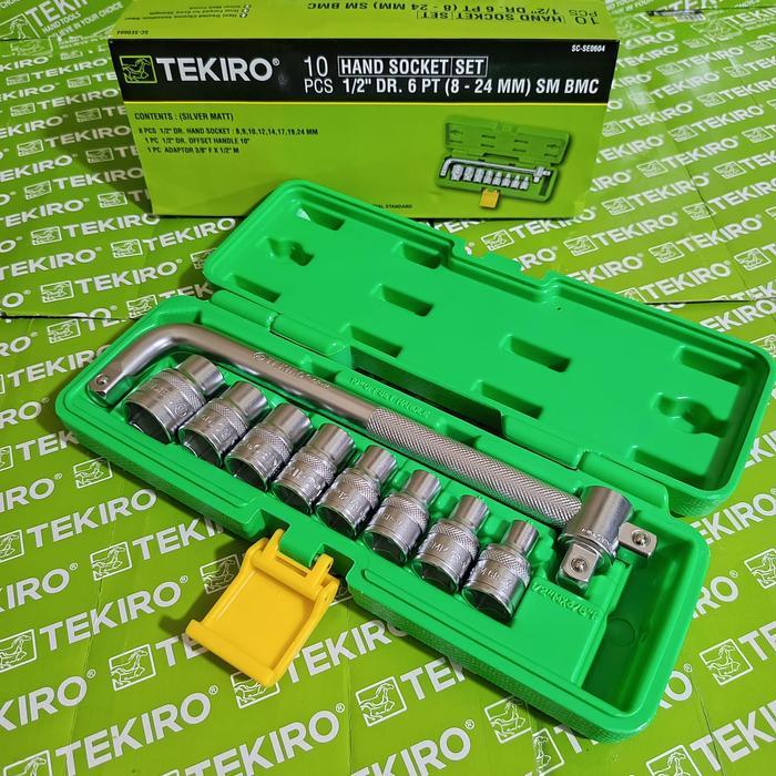 Tekiro Kunci Shock Set Lengkap 10 Pcs 8 - 24 mm kunci shock komplit tekiro 1 set lengkap 22 dan 24