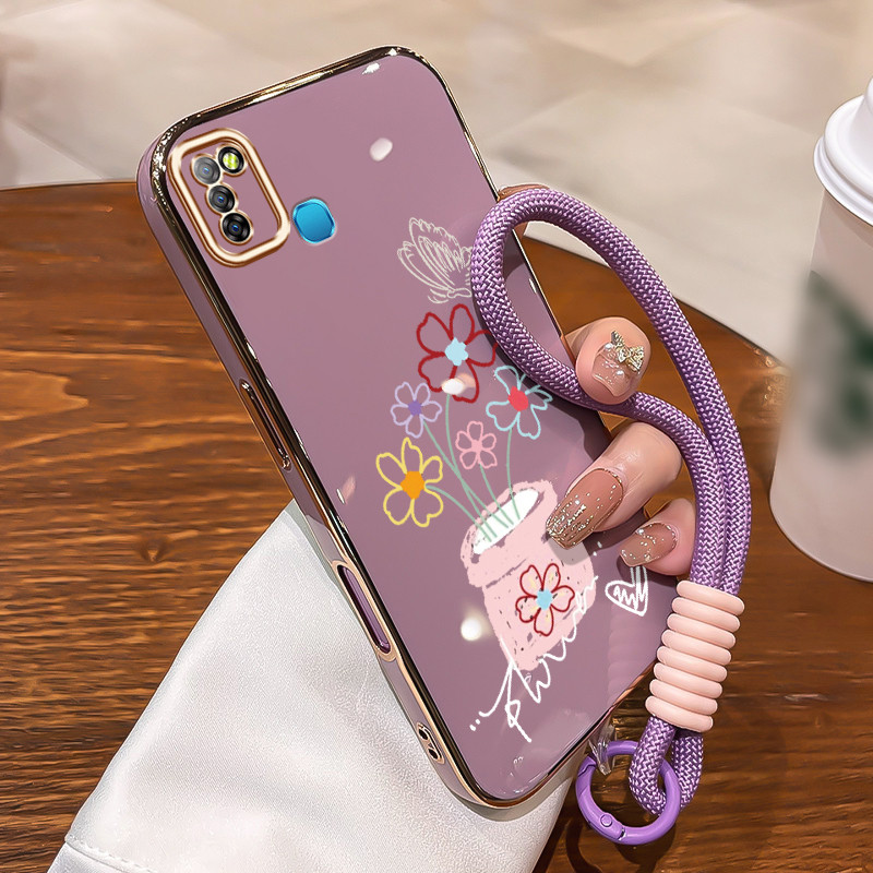 Casing HP Untuk Infinix Smart 5 Smart 6 Ram 3 Case Pot bunga Kasing selebgram suka Cesing Kesing Sil