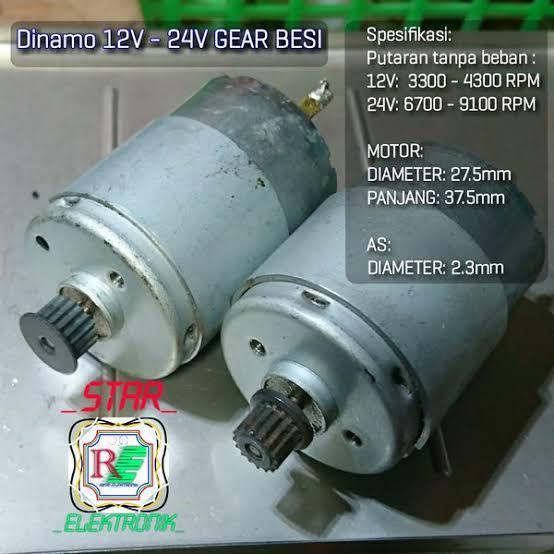 DINAMO BEKAS UNTUK MINI DRILL GERINDER BOR 12VOLT - 24VOLT