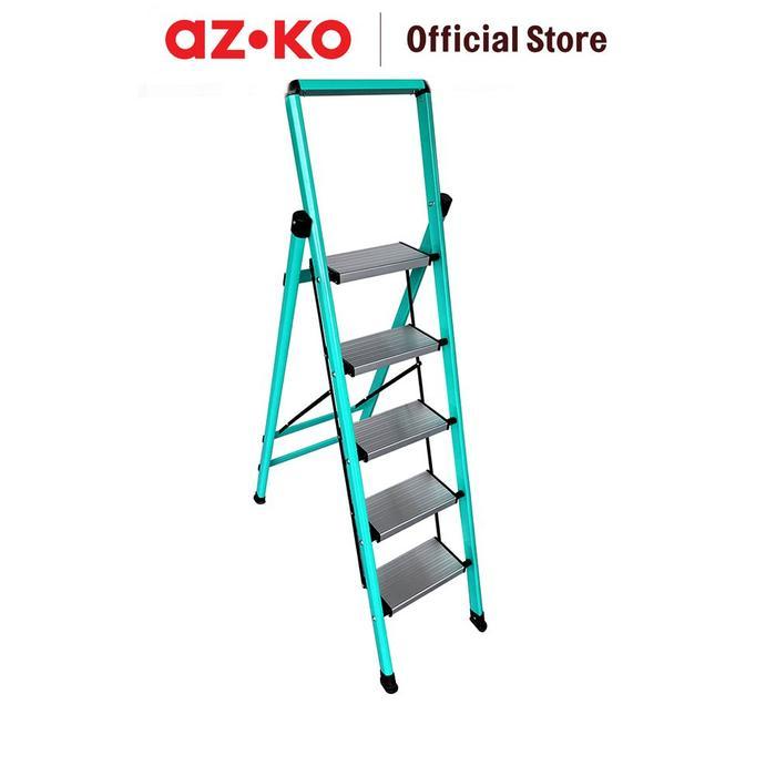 Promo Azko Krisbow Tangga Lipat Dengan Pole Ekstensi 5 Step 1.6 Meter - Biru Ladder Lipat Tangga
