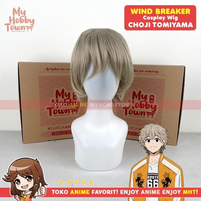 W Cosplay Anime Wind Breaker Choji Tomiyama Rambut Palsu